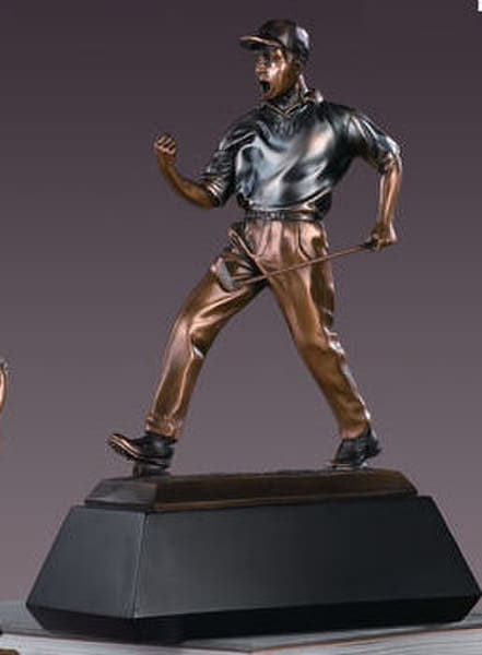 Golf Sport Winner Sculpture Making Shot Award first Place Trophy
